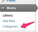 Media Menu with Categories enabled